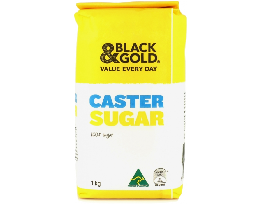 Black & Gold Caster Sugar 1kg
