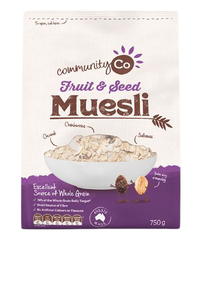 Community Co Muesli Fruit & Seed 750g