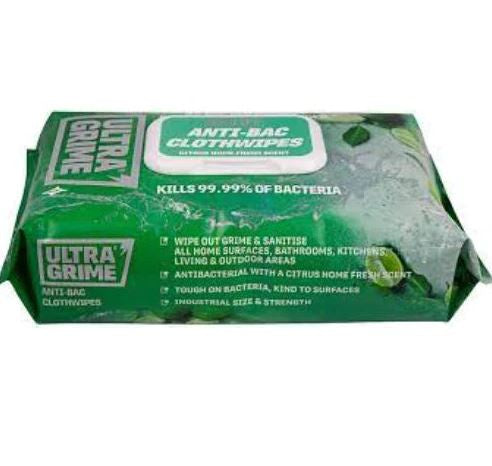 UltraGrime Anti-Bac  XXL Clothwipes  80pk