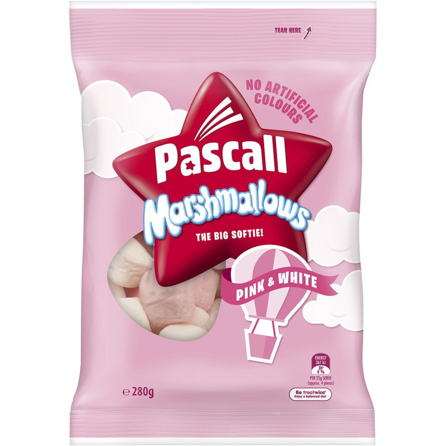 Pascall Marshmallows Pink & White 280g