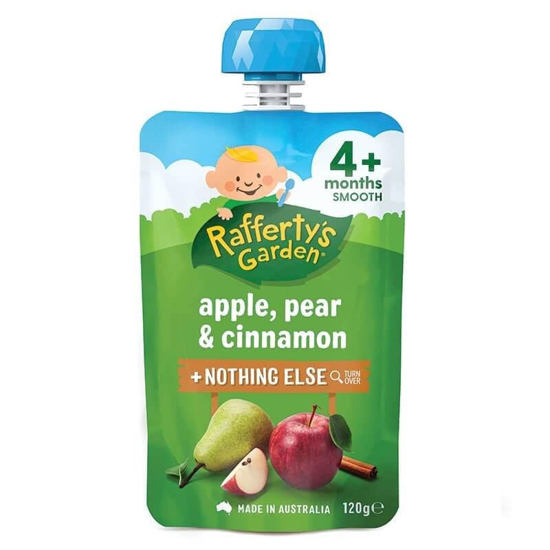 Rafferty's Garden Smooth  Apple, Pear & Cinnamon 4 mth+ 120g