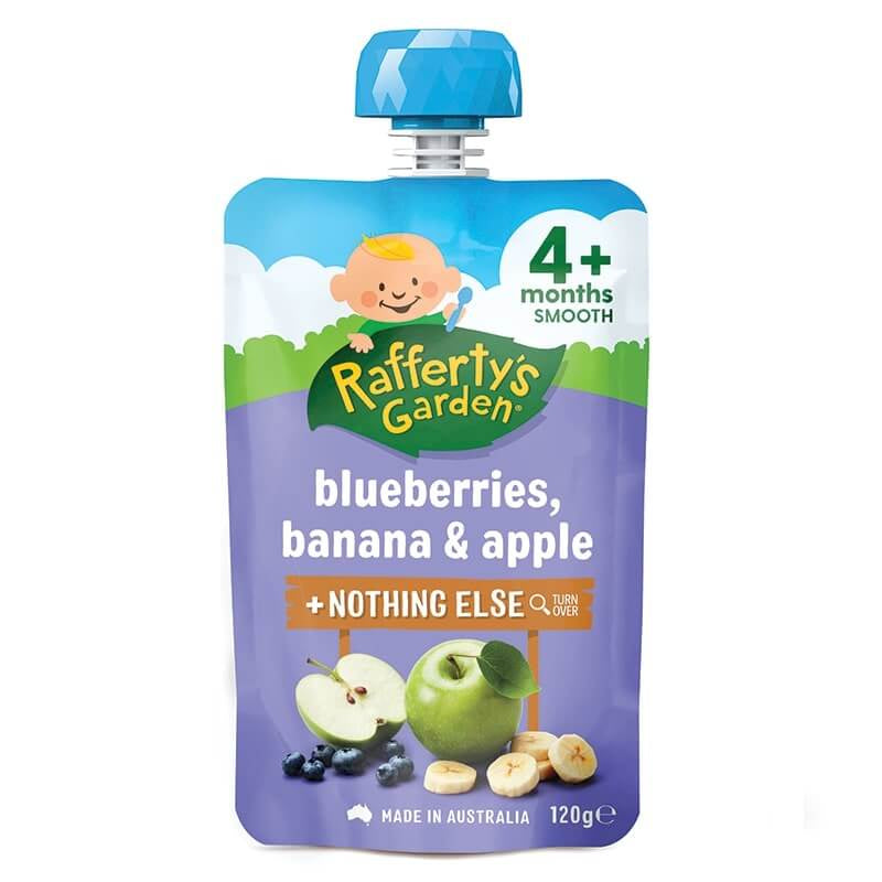 Rafferty's Blueberries, Banana, Apple 4 mth + 120g