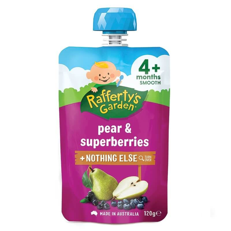 Rafferty's Garden Pear & Superberry 4 Mth+ 120g