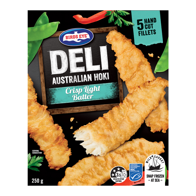 Birds Eye Fish Deli Hoki Battered 250g