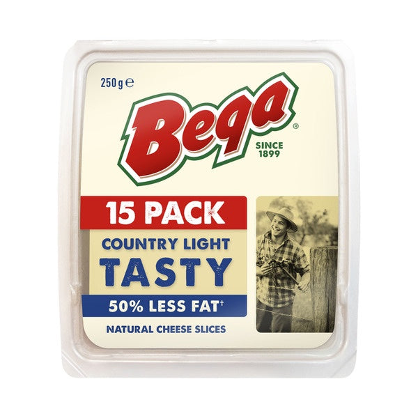 Bega Sliced Cheese 50% Less Fat 250g