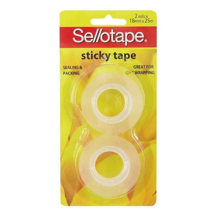 Sellotape Sticky Tape 18mmx 25m 2pk
