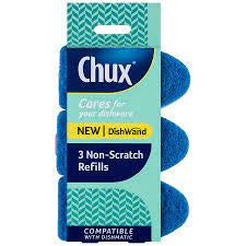 Chux Dishwand Non Scratch Refills 3pk
