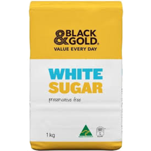 Black & Gold White Sugar 1kg