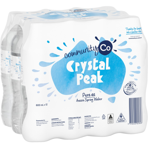 Community Co Spring Water 600ml 12pk