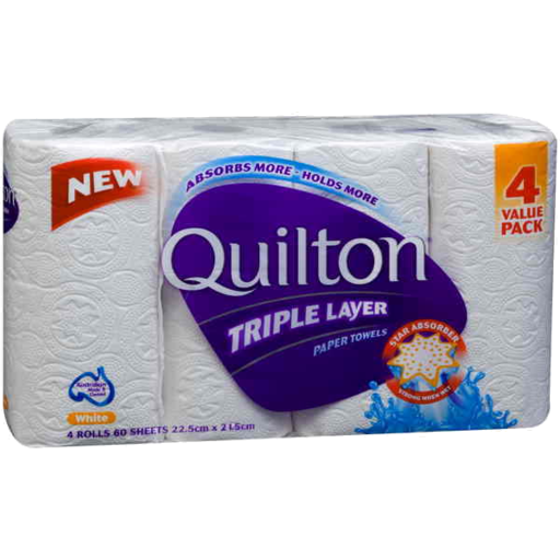Quilton 3ply Paper Towel 4pk