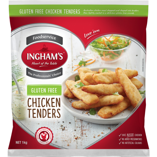 Ingham's Crumbed Chicken Tenders  Gluten Free 1kg