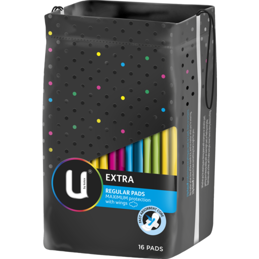 U By Kotex Maxi Pads Regular Wing 16pk