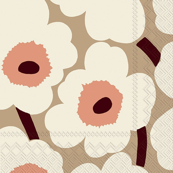 Marimekko Cream Rose Cocktail Npakins 20pk
