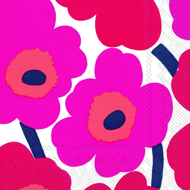 Marimekko Unikko Red Cocktail Napkins 20pk