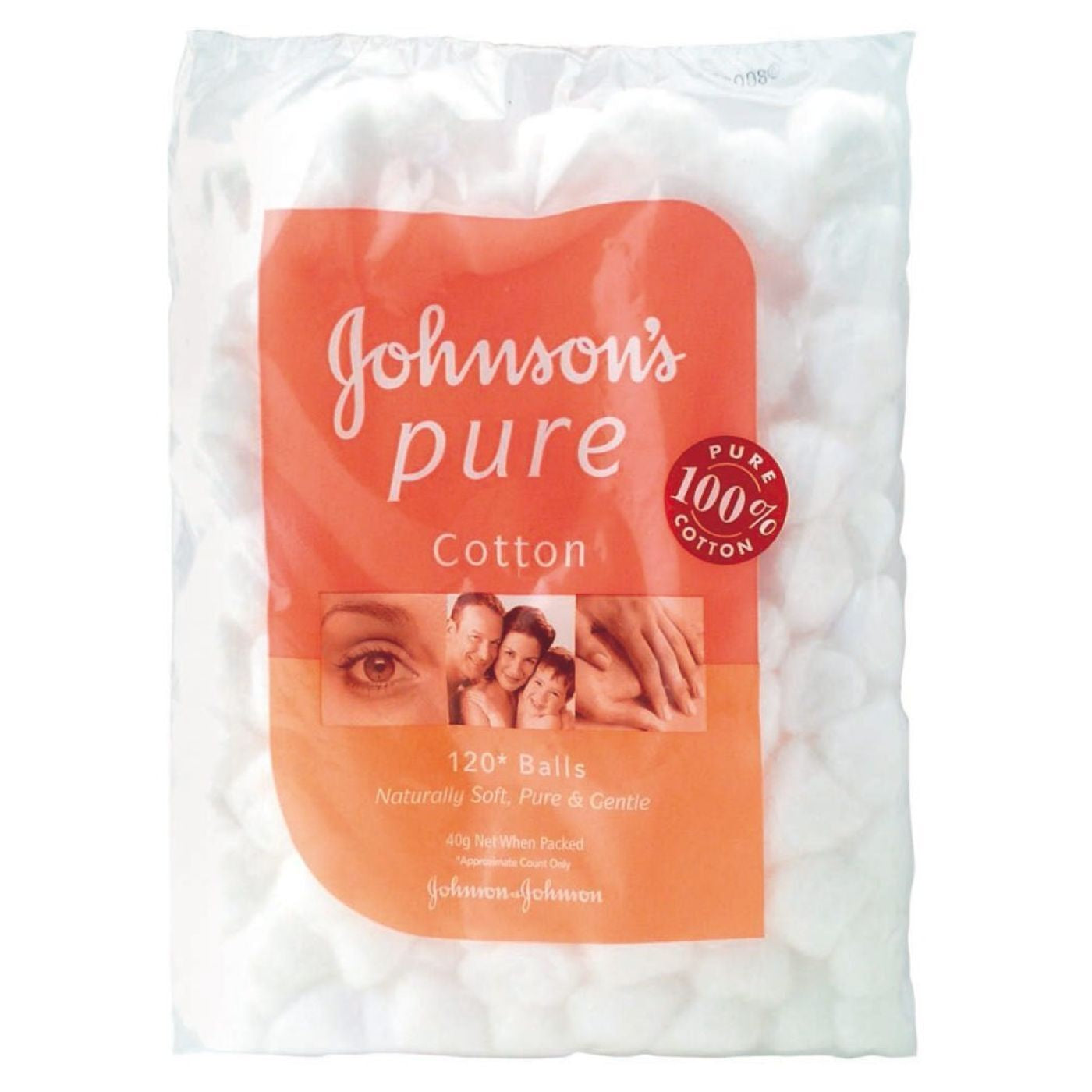 Johnson's Pure Cotton Balls White 120pk