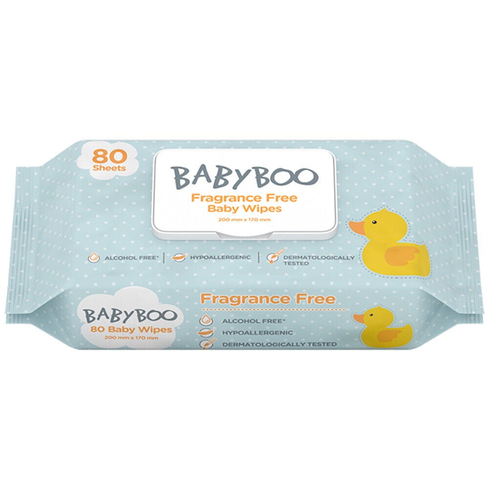 B/B Baby Wipes Unscented 80pk