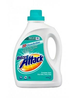 Biozet Attack Laundry Liquid Front & Top Loader 2L