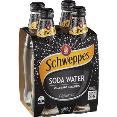 Schweppes Soda Water 300ml 4pk