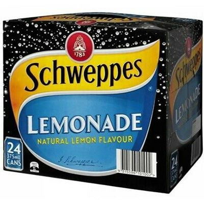 Schweppes Lemonade Cans 375ml 24pk