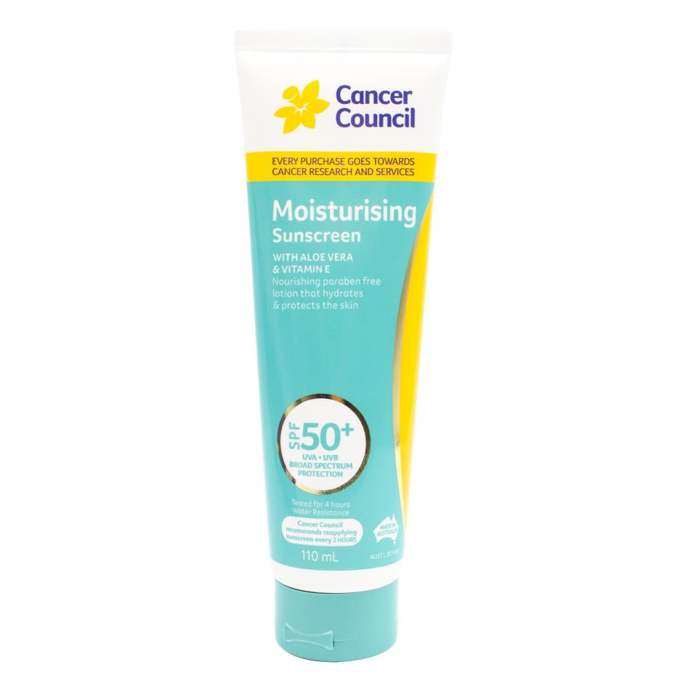 Cancer Council Moisurising Sunscreen 50+ 110ml