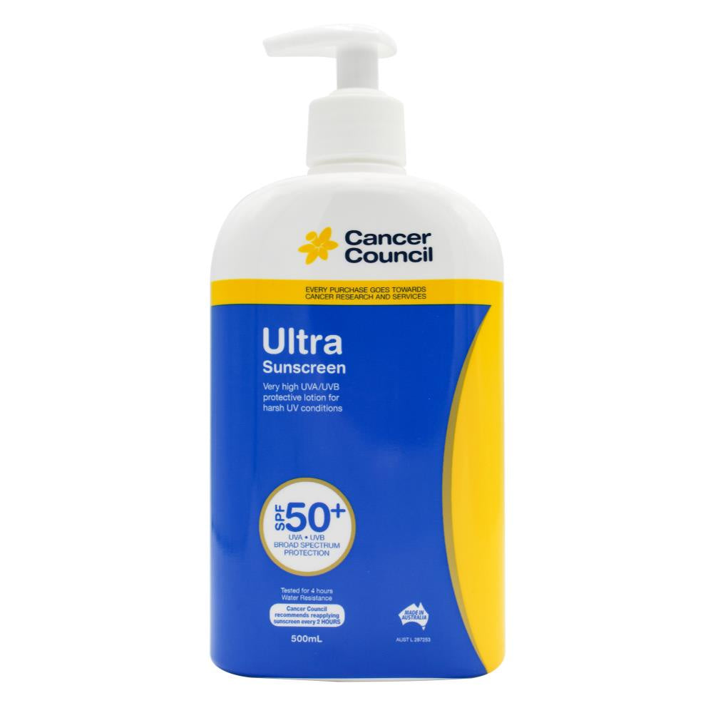 Cancer Council Ultra Sunscreen 50+ 500ml
